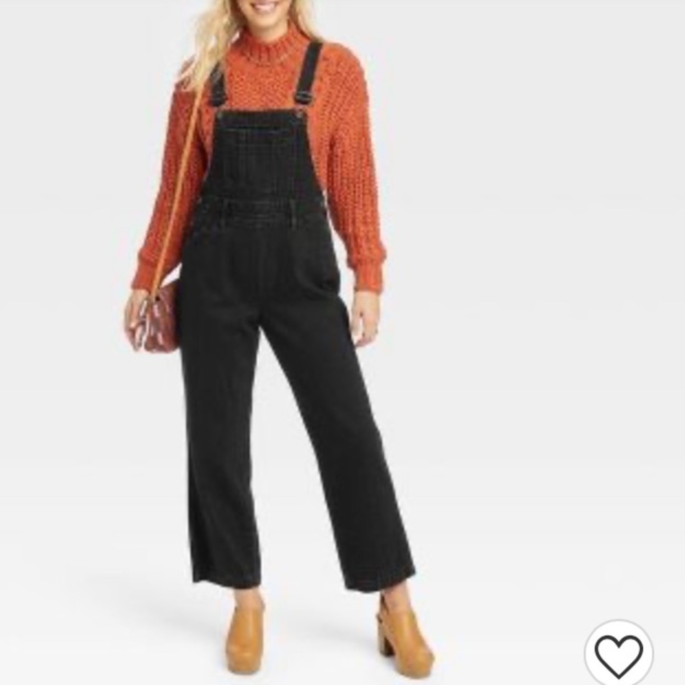 Wallflower NWT Womens Black Carbon Overalls Straight Leg Size Small Utility